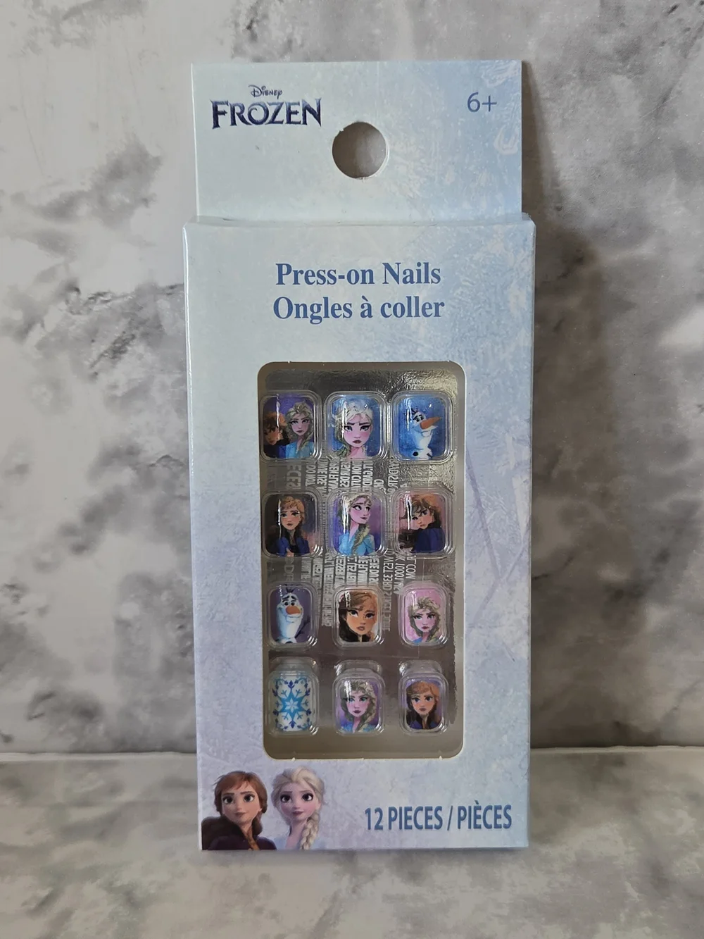 Disney Frozen Pour N' Paint & Press-On Nail Set - Purple, Blue, Pink